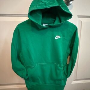 Nike Green Sweatshirt with Hood and Classic Fit